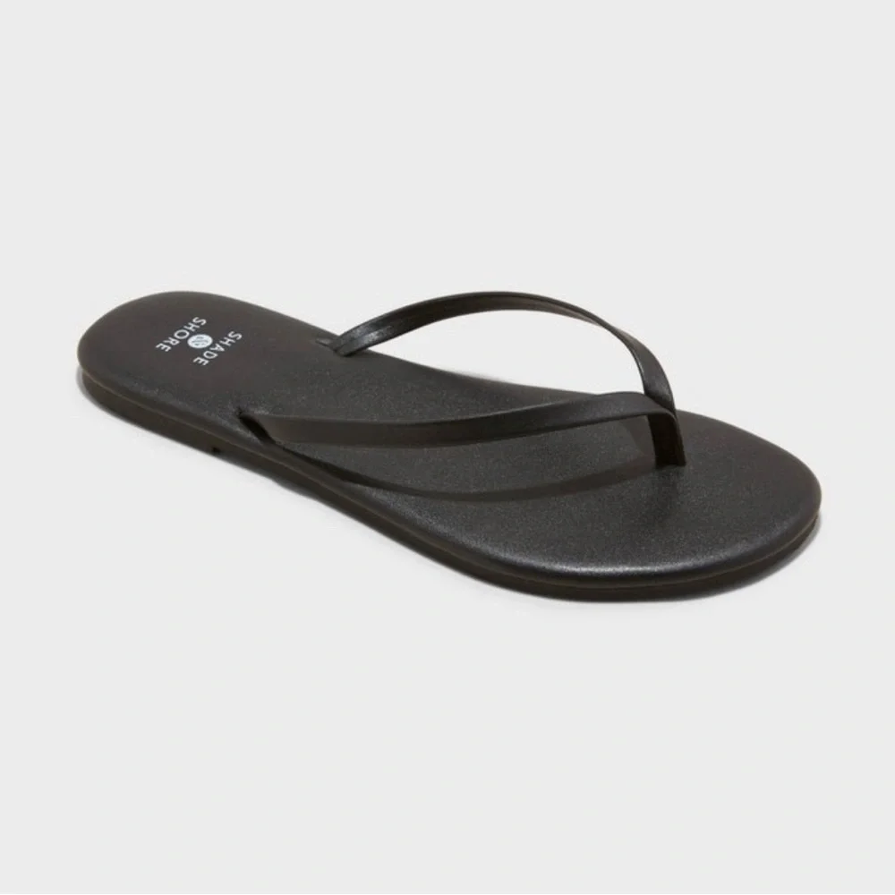 Women’s Cali Flip Flop Sandals - Shade & Shore - Black - Size 10 - Picture 1 of 5